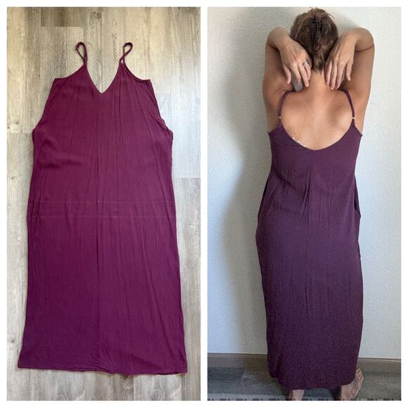 Lovestitch Maxi Dress Pockets Adjustable Spaghetti Straps Small Medium Flowy - Picture 4 of 10